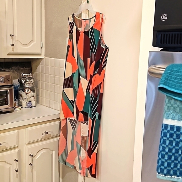 NWOT Temu Polychrome cover up/Tunic Sleeveless long hem XL - Picture 4 of 12